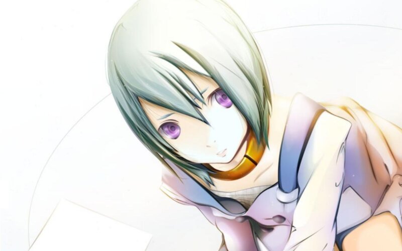 anime character with green hair