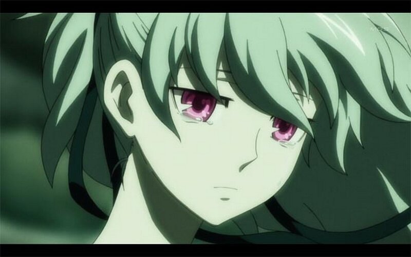 anime character with green hair