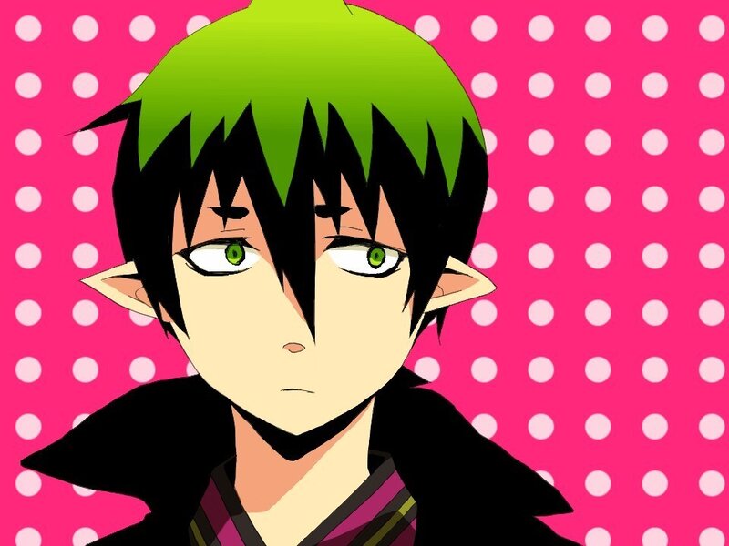anime character with green hair