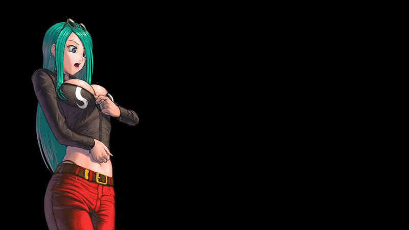 anime character with green hair