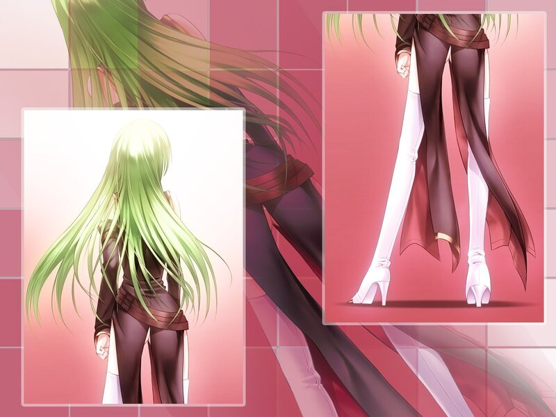 anime character with green hair