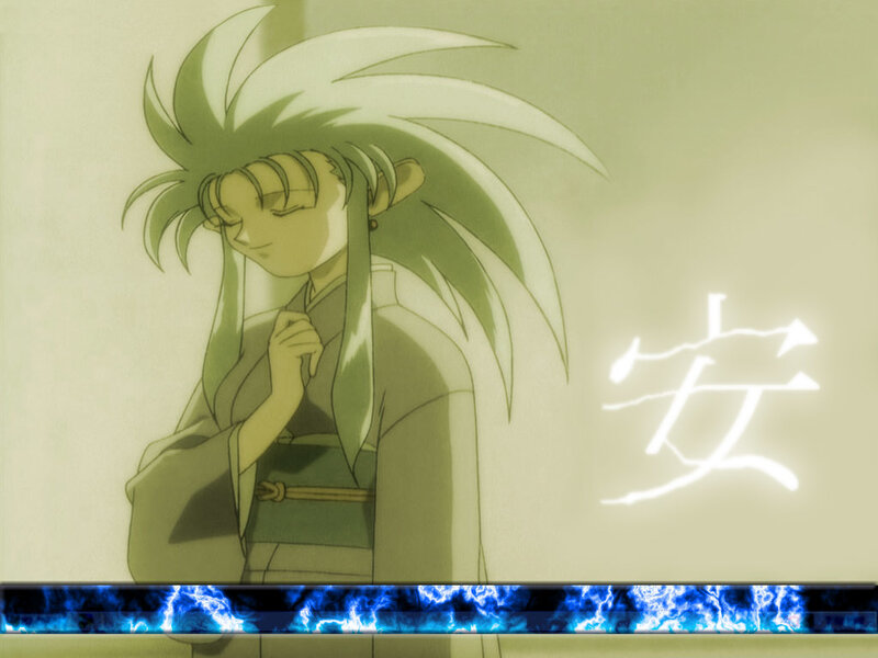 anime character with green hair