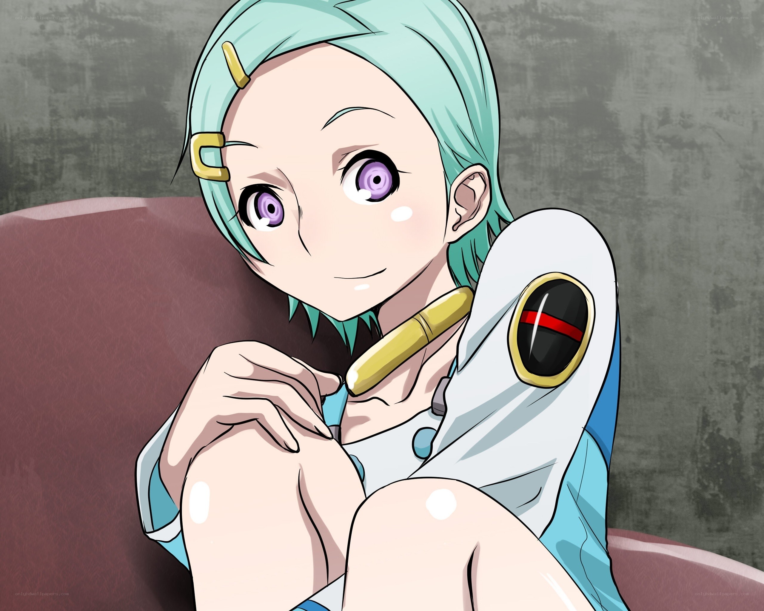 anime character with green hair
