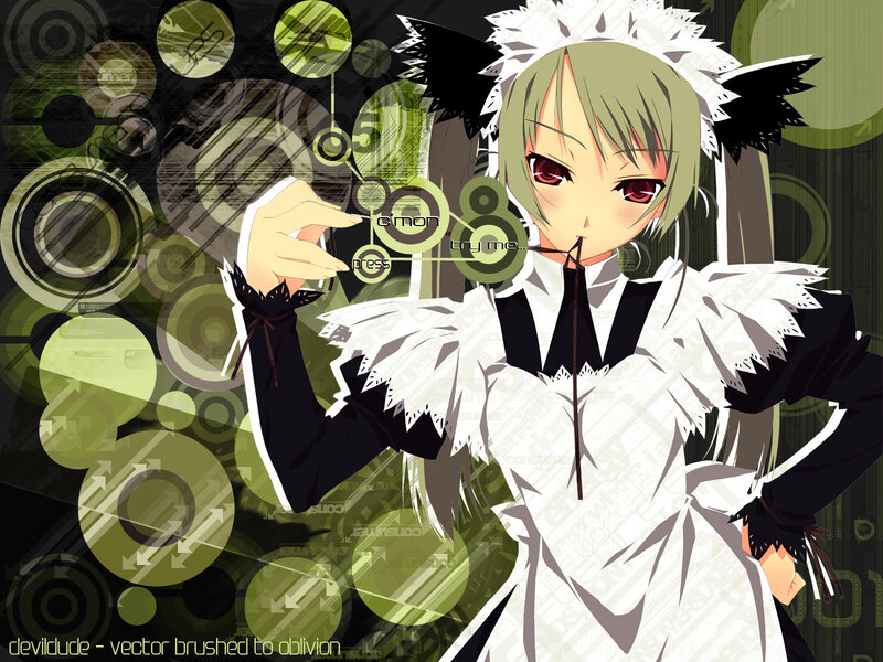 anime character with green hair