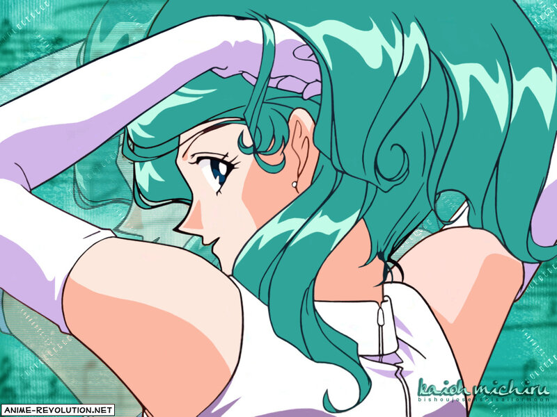 anime character with green hair
