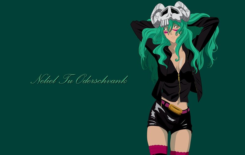 anime character with green hair