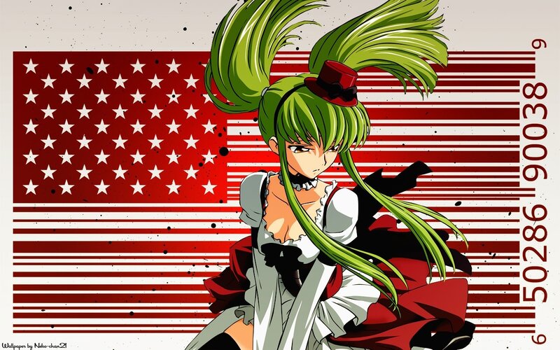 Anime character with green hair