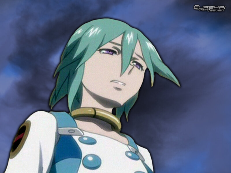 anime character with green hair
