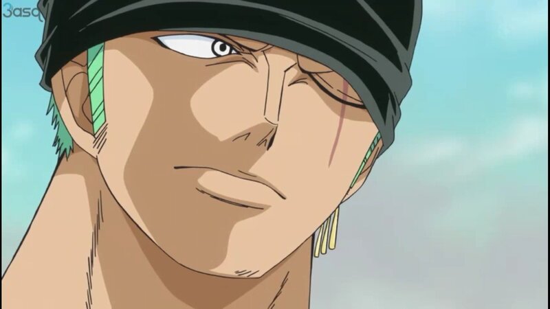Anime Character with Green Hair — Blue, Determined