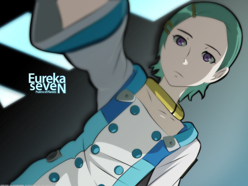 Anime Character with Green Hair — Blue, Dramatic, Green Hair