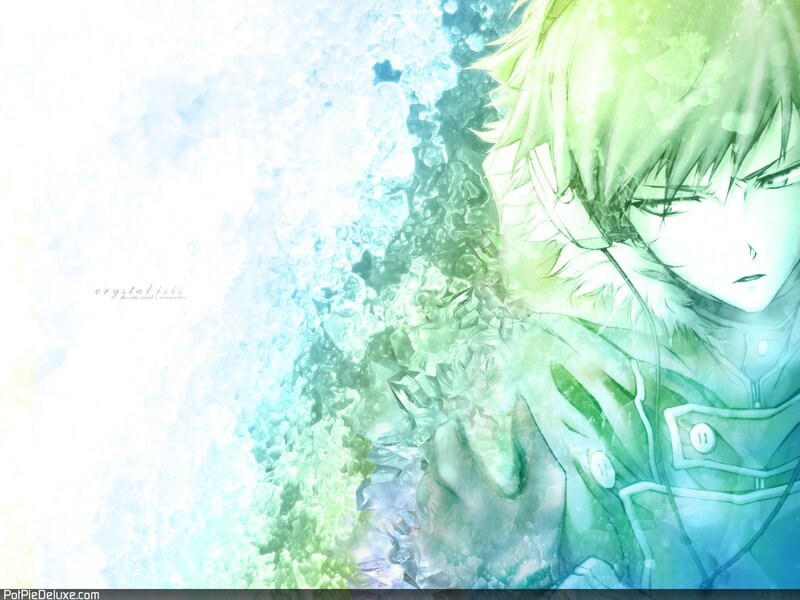 Anime Character with Green Hair — Dramatic, Crystal
