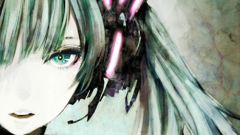 Anime Character with Green Hair — Dramatic, Digital Art, Green Eyes