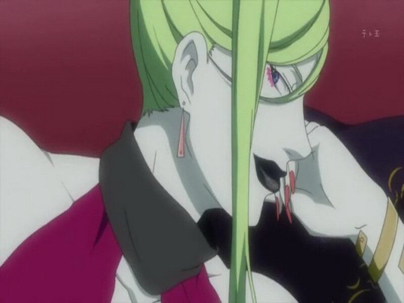 Anime Character with Green Hair — Dramatic, Green Hair, Earring