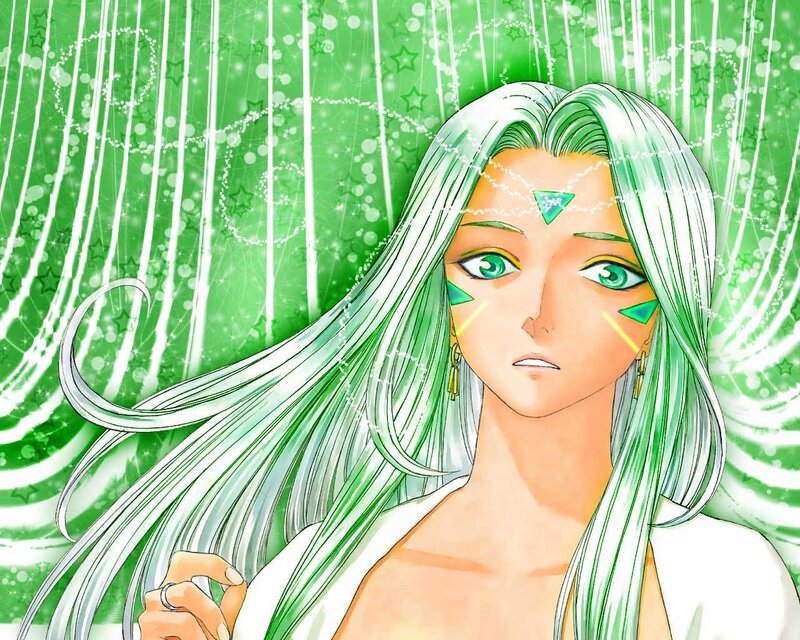 Anime Character with Green Hair — Dramatic, Manga, Green Eyes