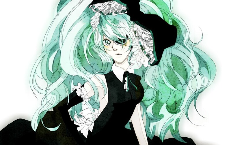 Anime Character with Green Hair — Dramatic, Manga