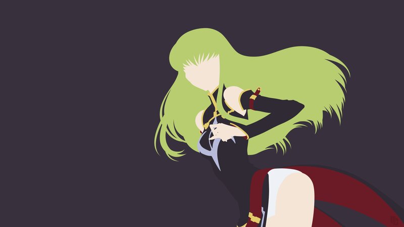 Anime Character with Green Hair — Dramatic, Minimalist