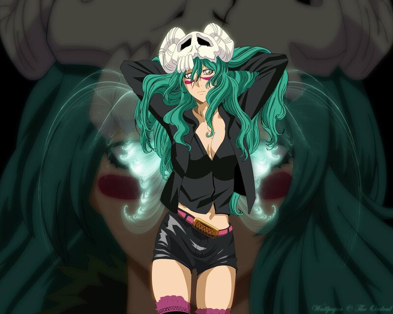 Anime Character with Green Hair — Dramatic, Skull Hat, Green Hair