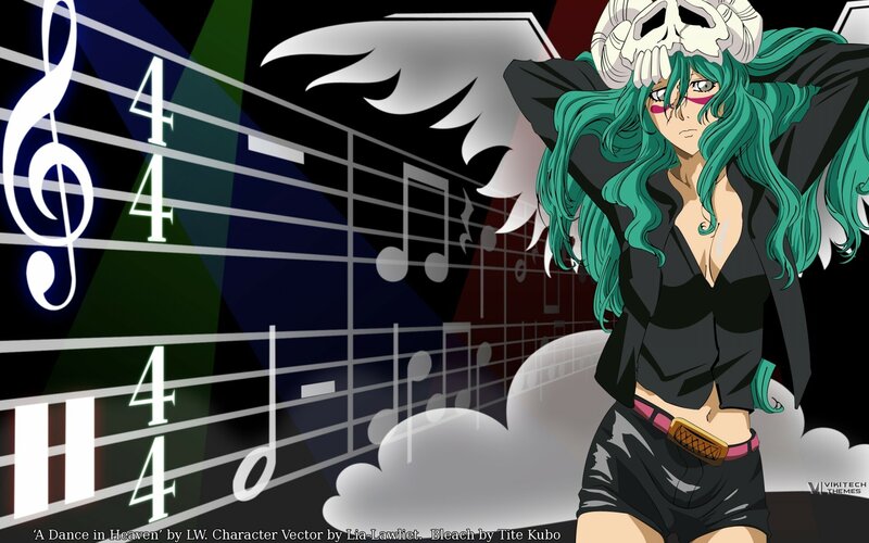 Anime Character with Green Hair — Dramatic, Skull Hat, Music Notes