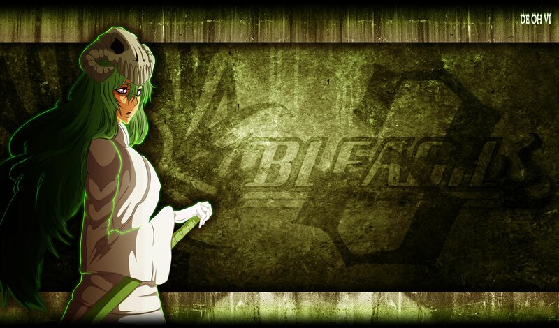 Anime Character with Green Hair — Dramatic, Skull Helmet