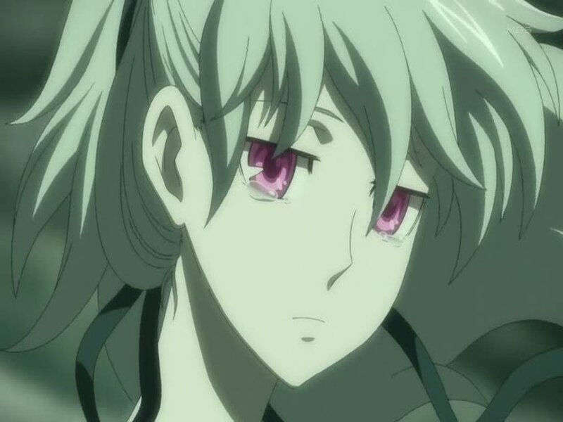 Anime Character with Green Hair — Dramatic, Tears