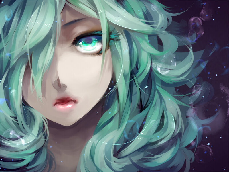 Anime Character with Green Hair — Dreamy