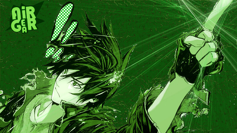 Anime Character with Green Hair — Energetic