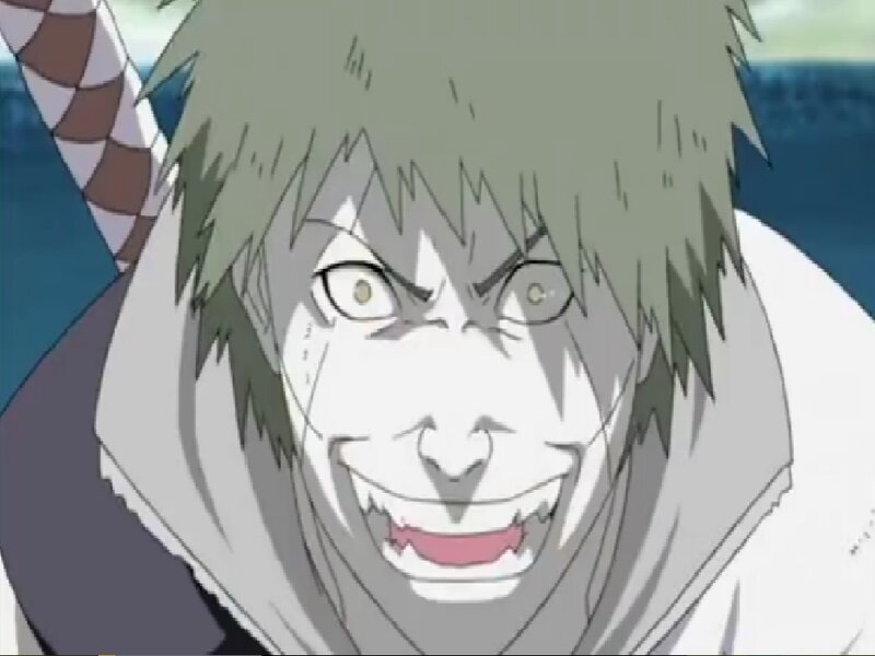Anime Character with Green Hair — Gray