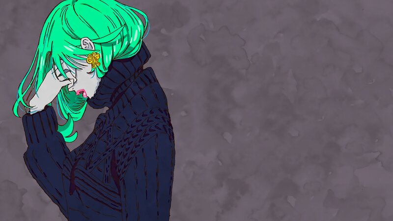 Anime Character with Green Hair — Melancholic, Manga