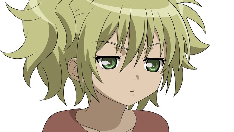 Anime Character with Green Hair — Neutral, Green Eyes