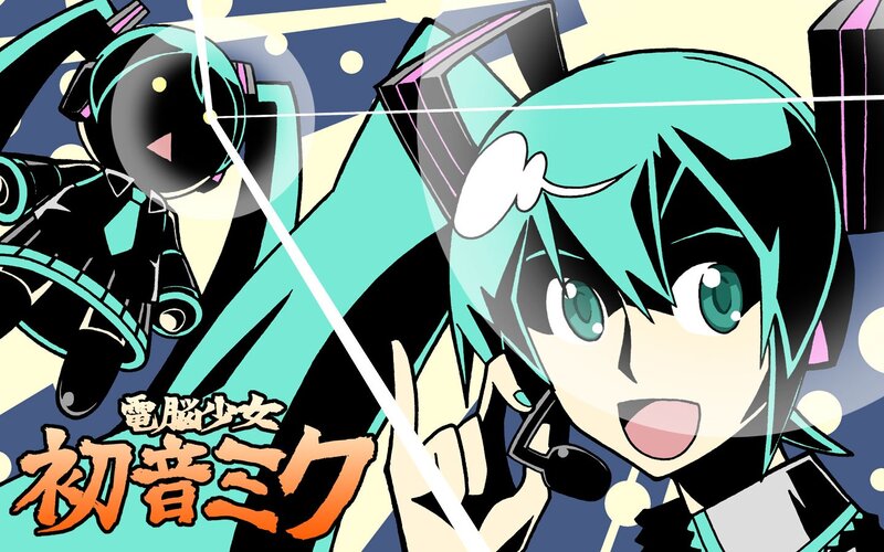 Anime Character with Green Hair — Teal, Energetic