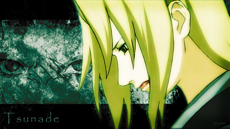 Anime Character with Green Hair — Yellow