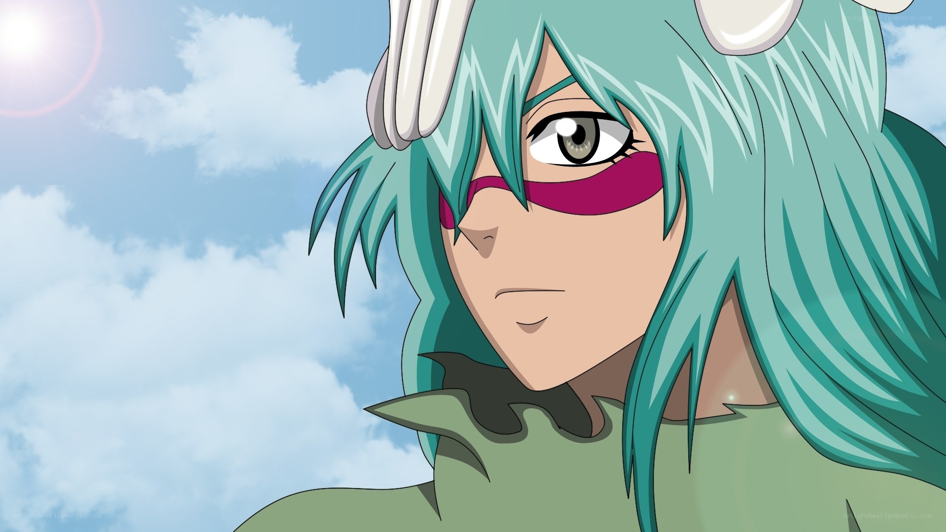 anime character with green hair