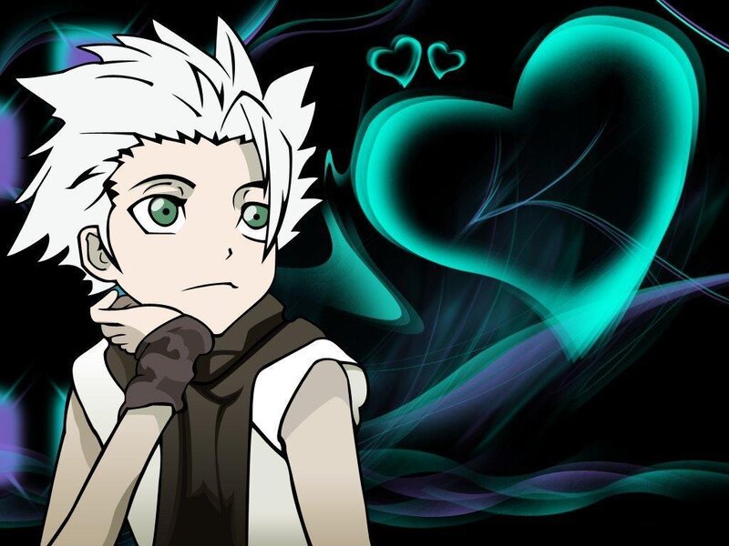 anime character with green hearts