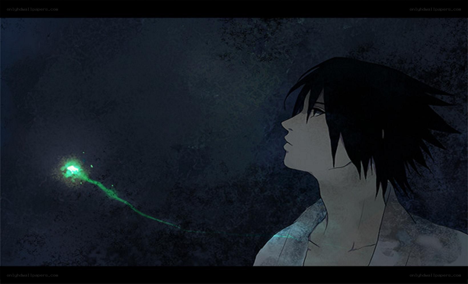 anime character with green light