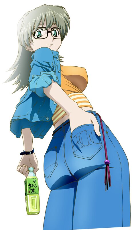 Anime character with green tea