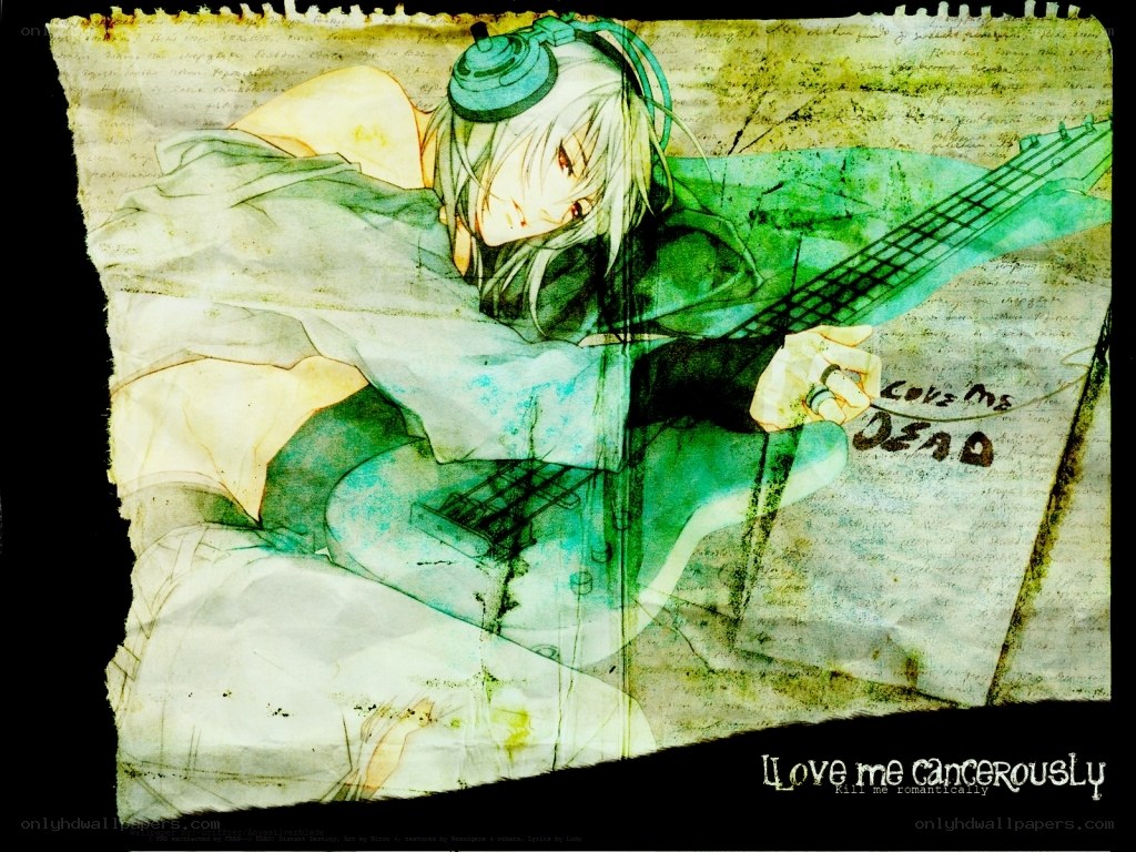 Anime character with guitar