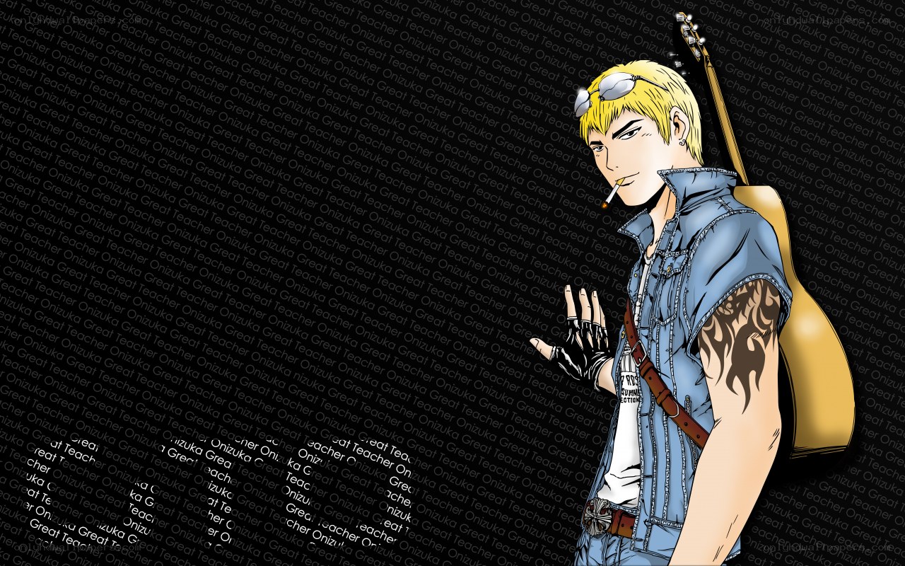 anime character with guitar