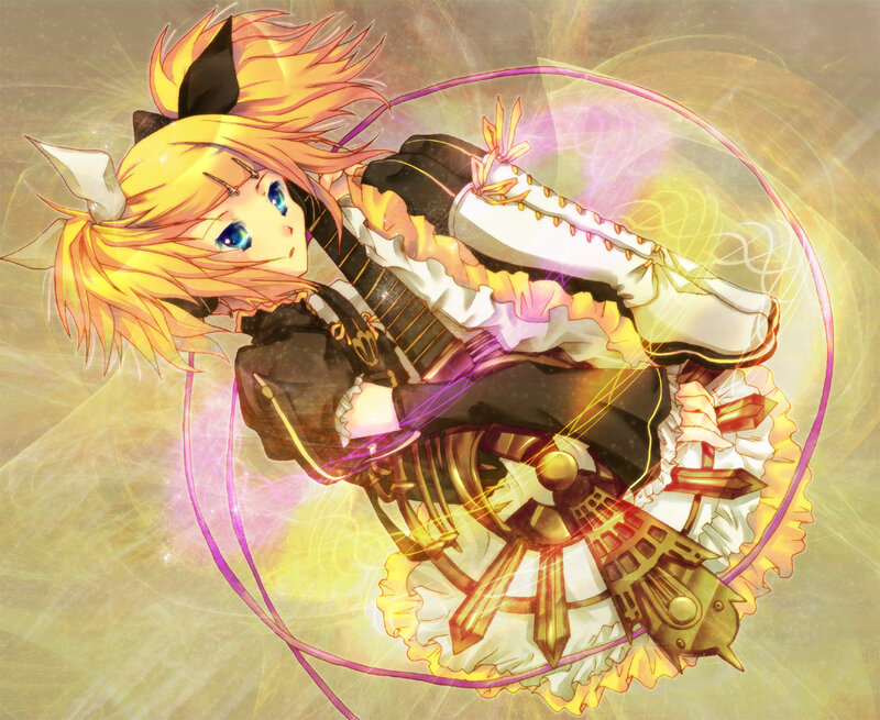 Anime character with guitar