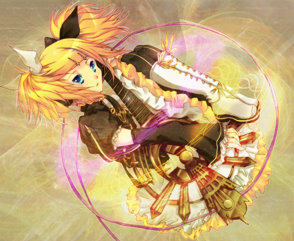 Anime character with guitar