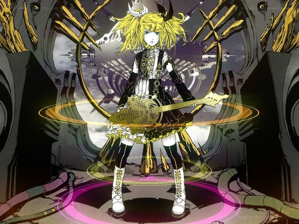 anime character with guitar