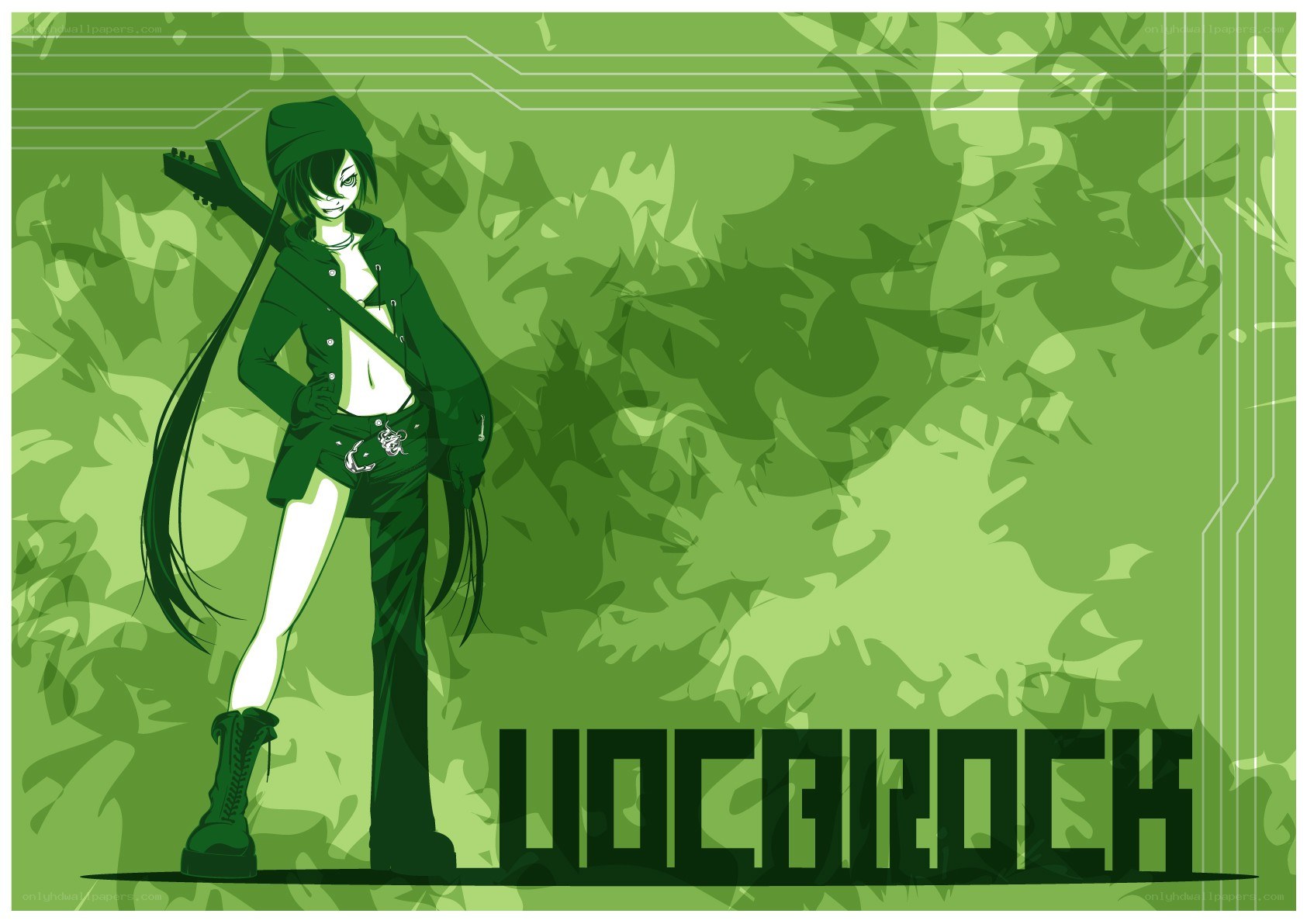 anime character with guitar