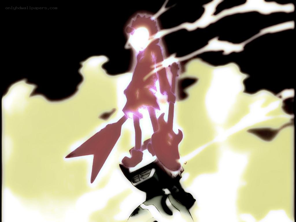 anime character with guitar
