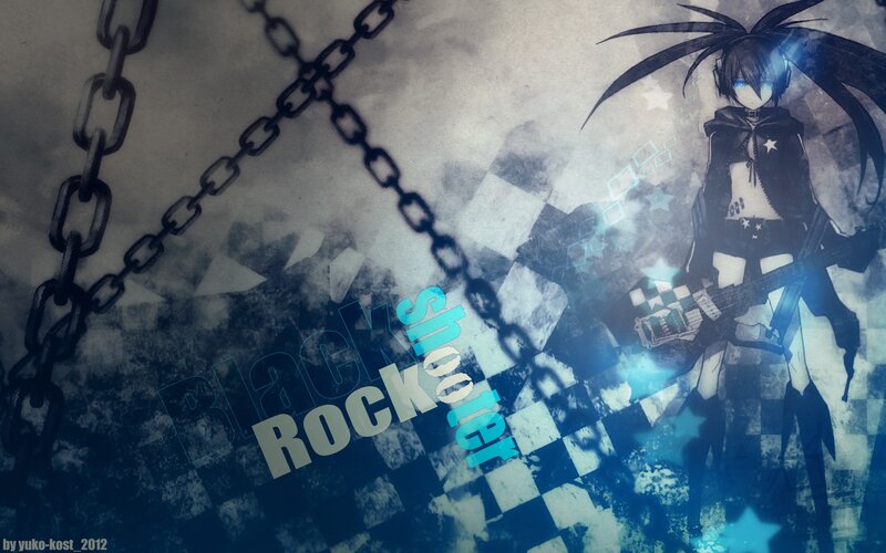Anime Character with Guitar — Blue, Dark, Dramatic