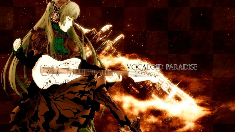 Anime Character with Guitar — Brown
