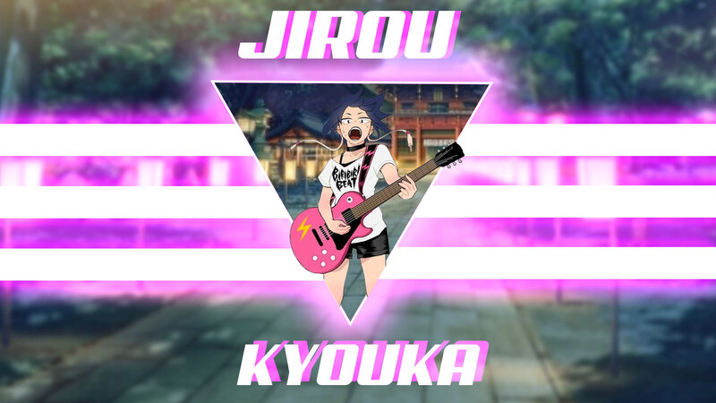 Anime Character with Guitar — Purple, Energetic