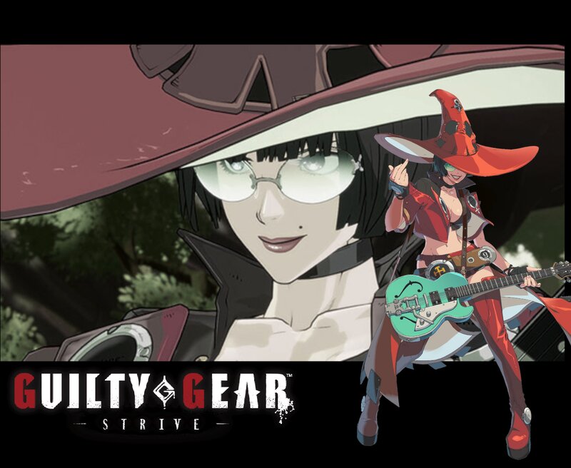 Anime Character with Guitar — Red, Dramatic, Witch Hat