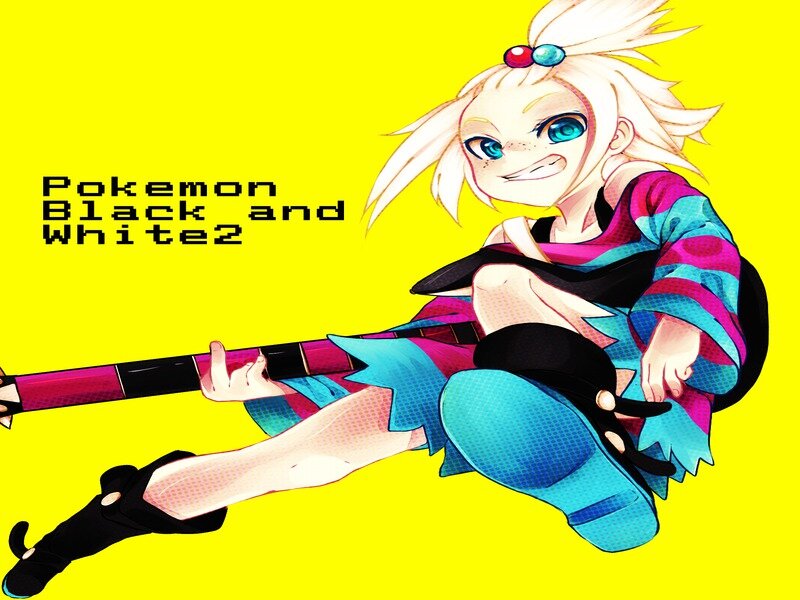 Anime Character with Guitar — Yellow, Energetic