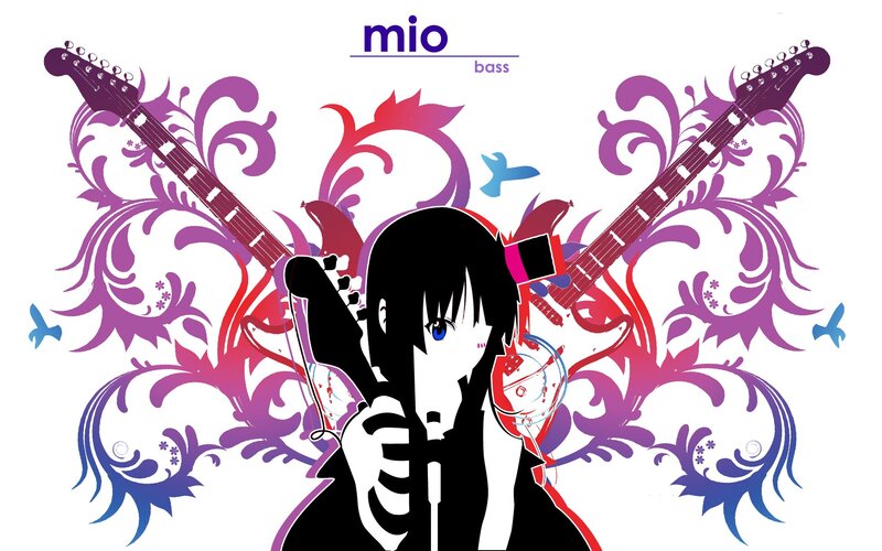 Anime Character with Guitars — Purple, Dynamic