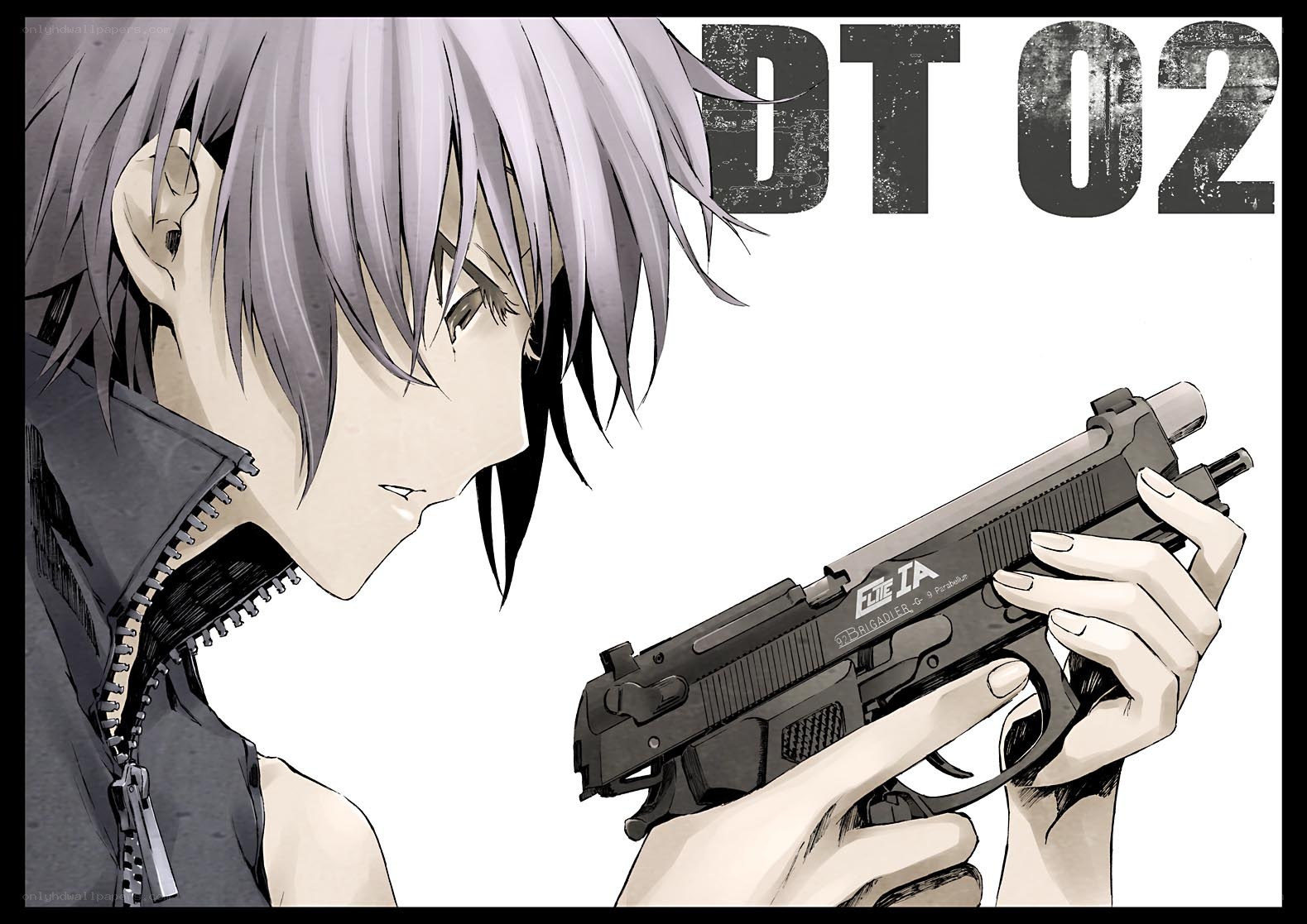 anime character with gun