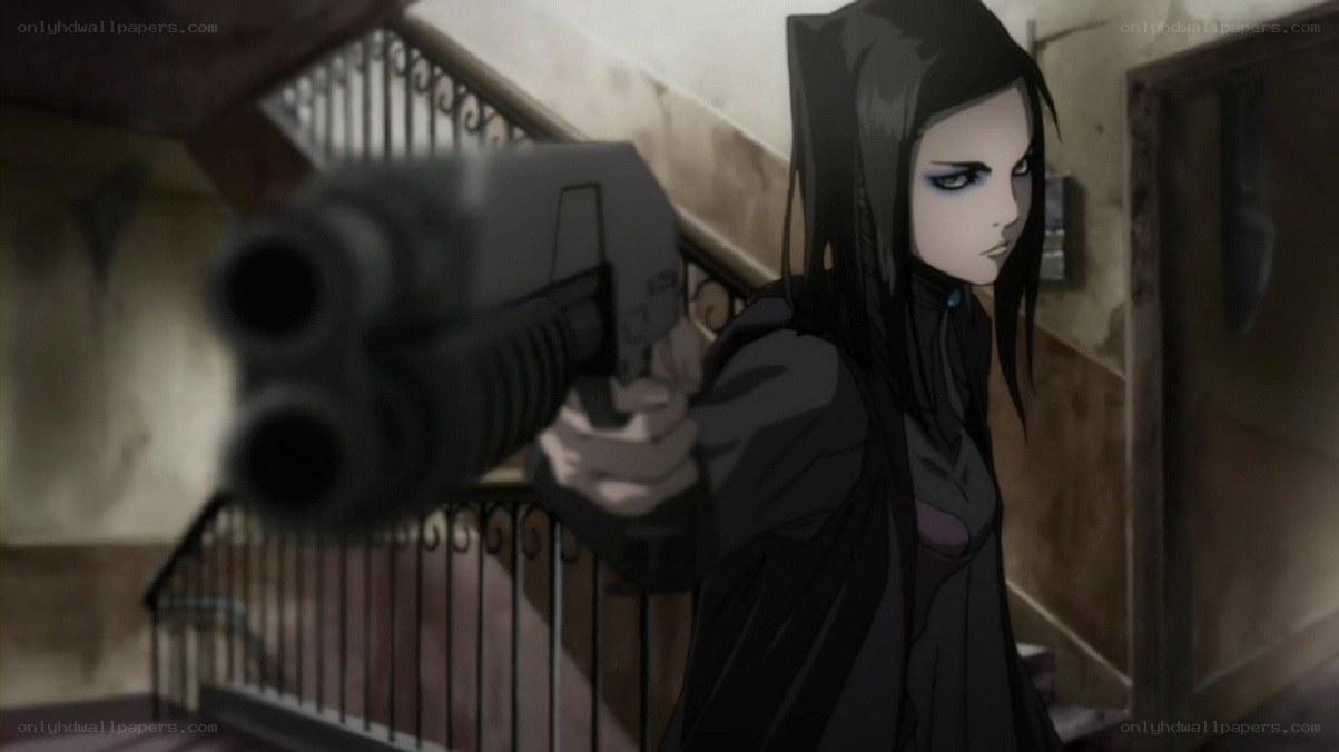 anime character with gun